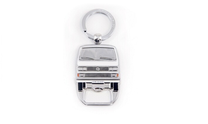 Volkswagen T3 Schlüsselanhänger mit Flaschenöffner, weiß