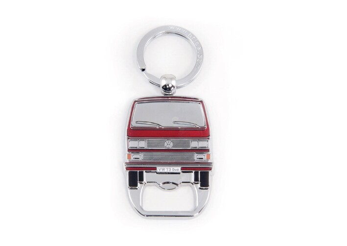 Volkswagen T3 Schlüsselanhänger mit Flaschenöffner, rot