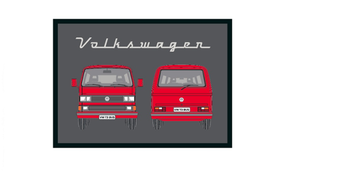 Volkswagen T3 Fußmatte, rot