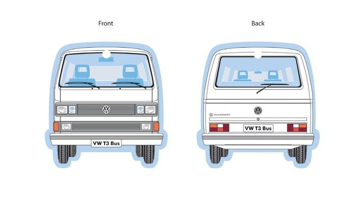 Volkswagen T3 Lufterfrischer, Pina Colada/weiß