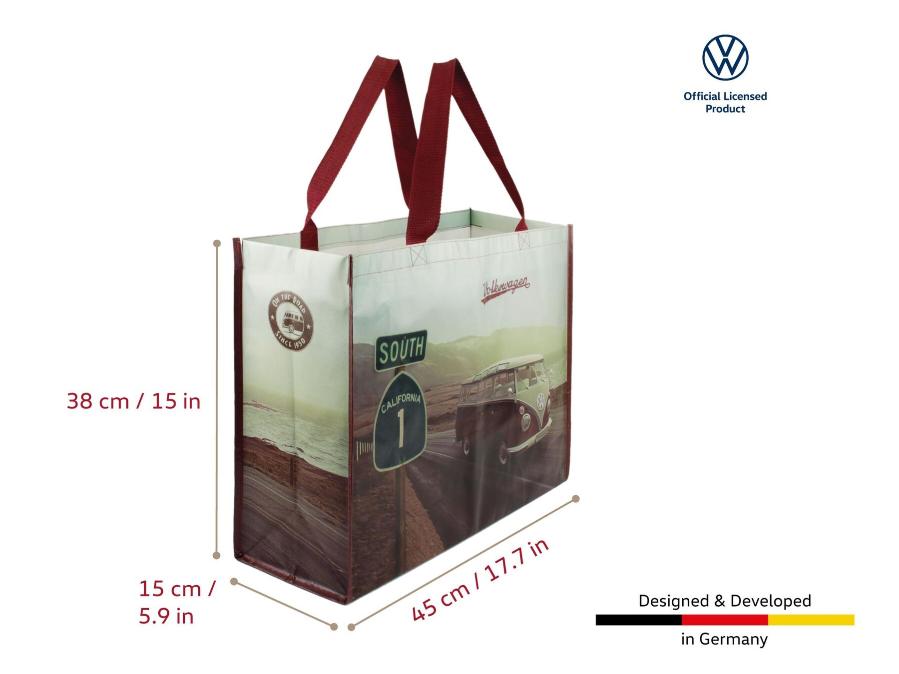 Volkswagen Bulli Shopper Bag groß "Highway No. 1"