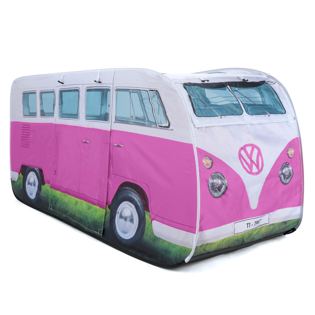 Volkswagen T1 Kinder Pop Up Spielzelt, pink