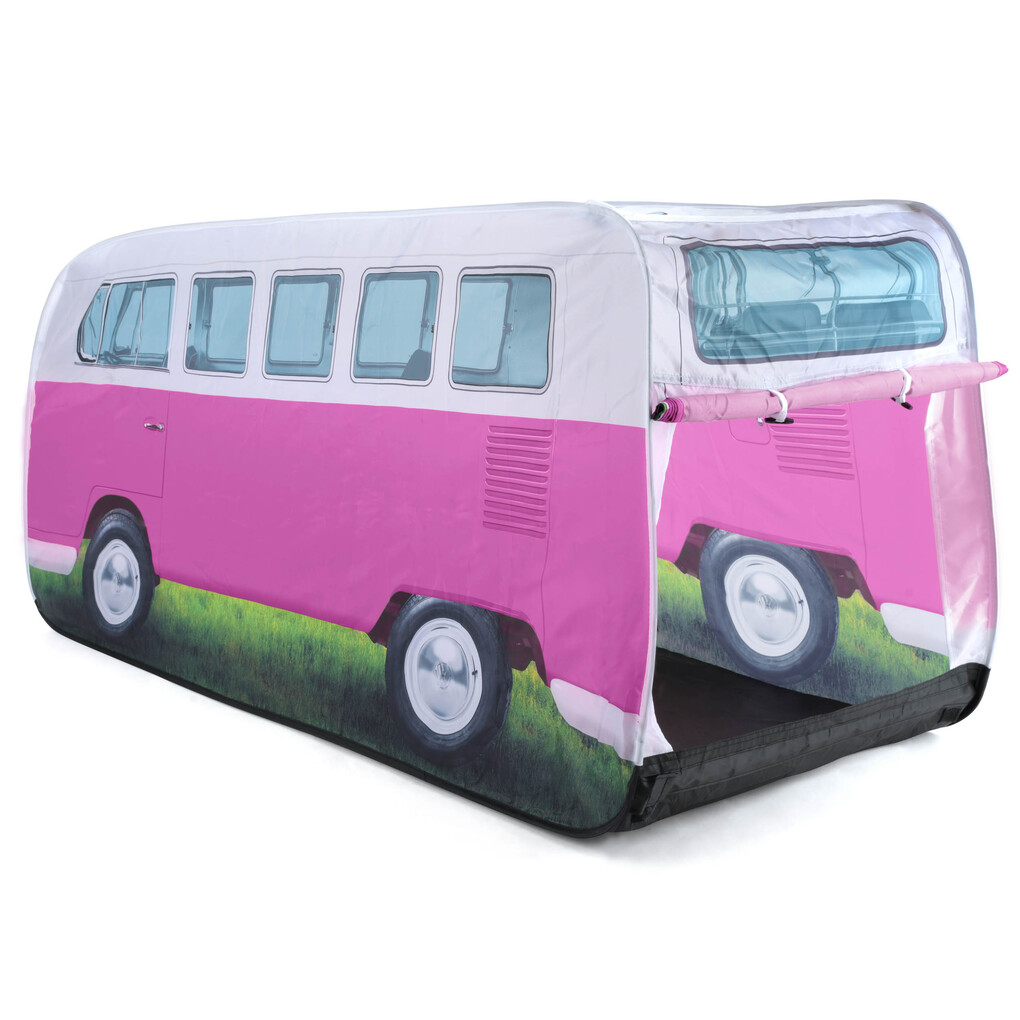 Volkswagen T1 Kinder Pop Up Spielzelt, pink