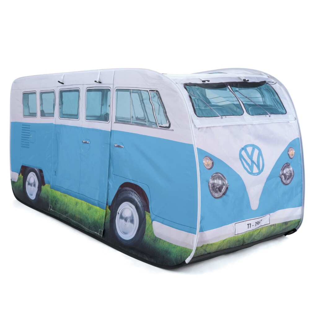 Volkswagen T1 Kinder Pop Up Spielzelt, blau