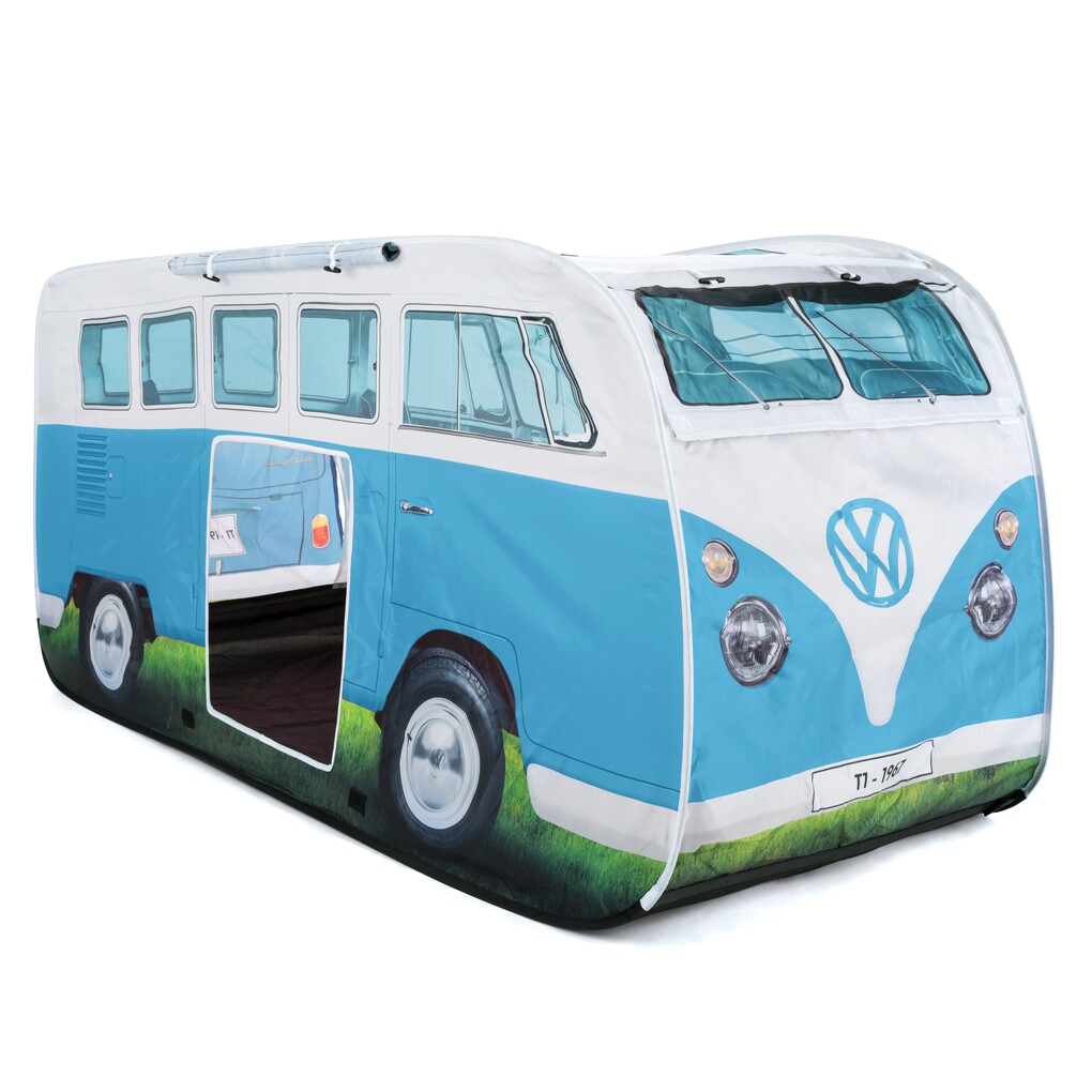 Volkswagen T1 Kinder Pop Up Spielzelt, blau