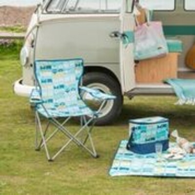 Volkswagen T1 Campingsessel mit Tragetasche, Multi Bulli/blau