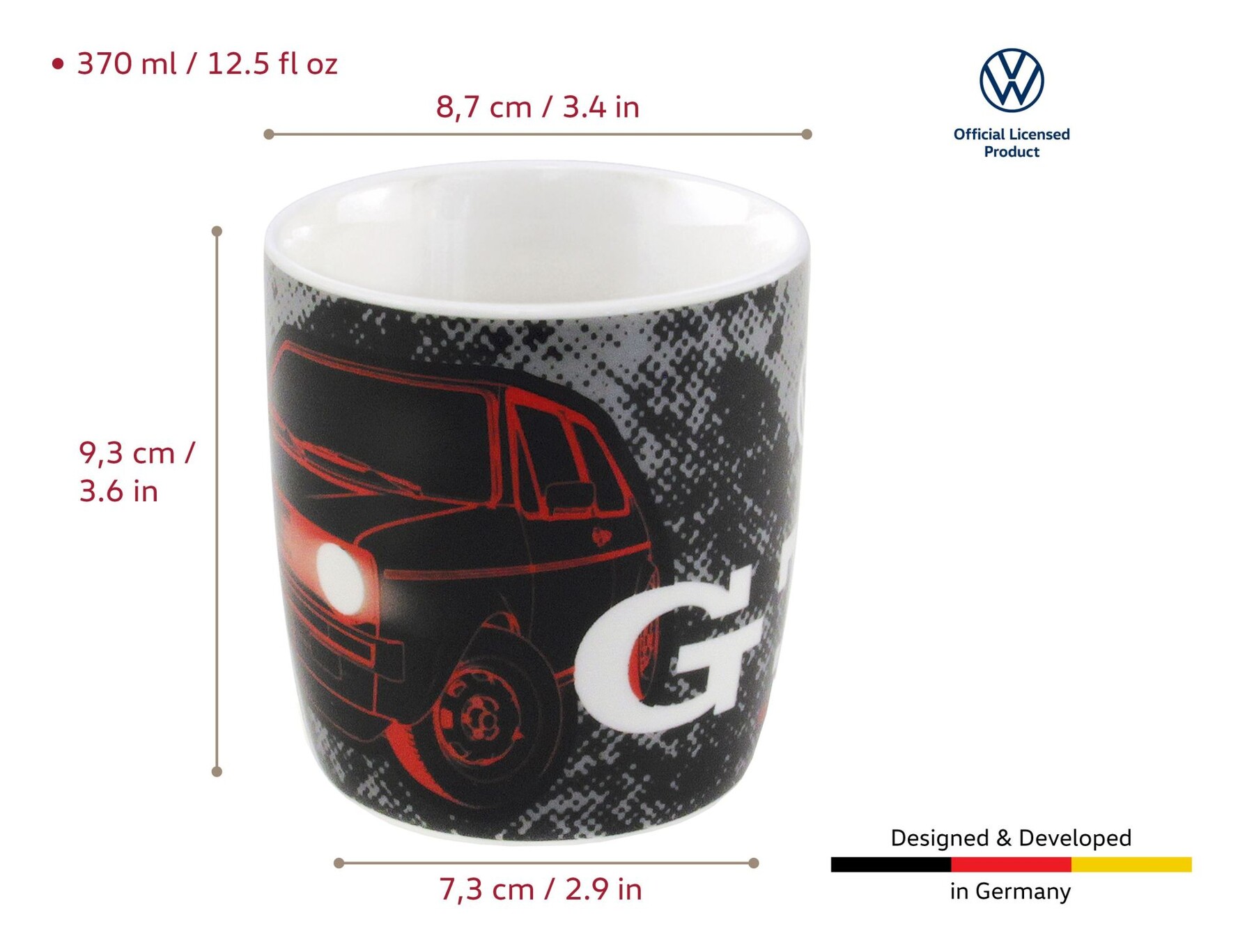 Volkswagen GTI Tasse 370ml, 1976/Schwarz