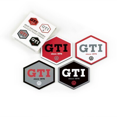 Volkswagen GTI Untersetzer 4er-Set, Sechseck/Farbig