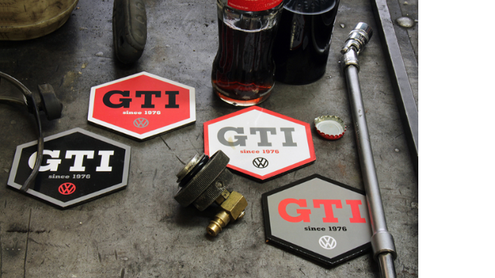 Volkswagen GTI Untersetzer 4er-Set, Sechseck/Farbig