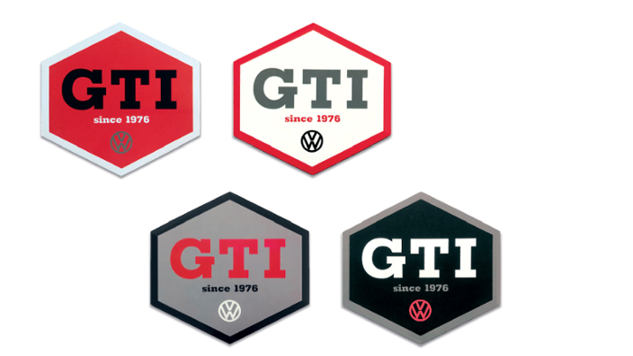 Volkswagen GTI Untersetzer 4er-Set, Sechseck/Farbig