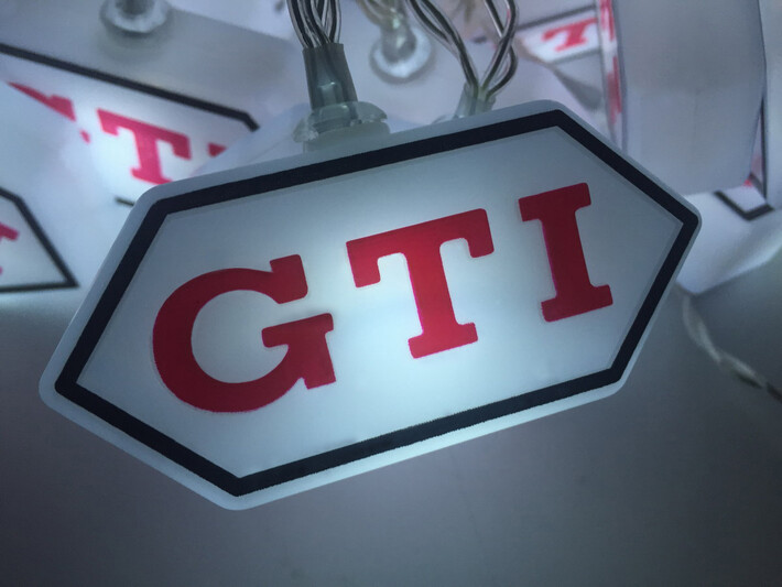 Volkswagen GTI Lichterkette, weiß