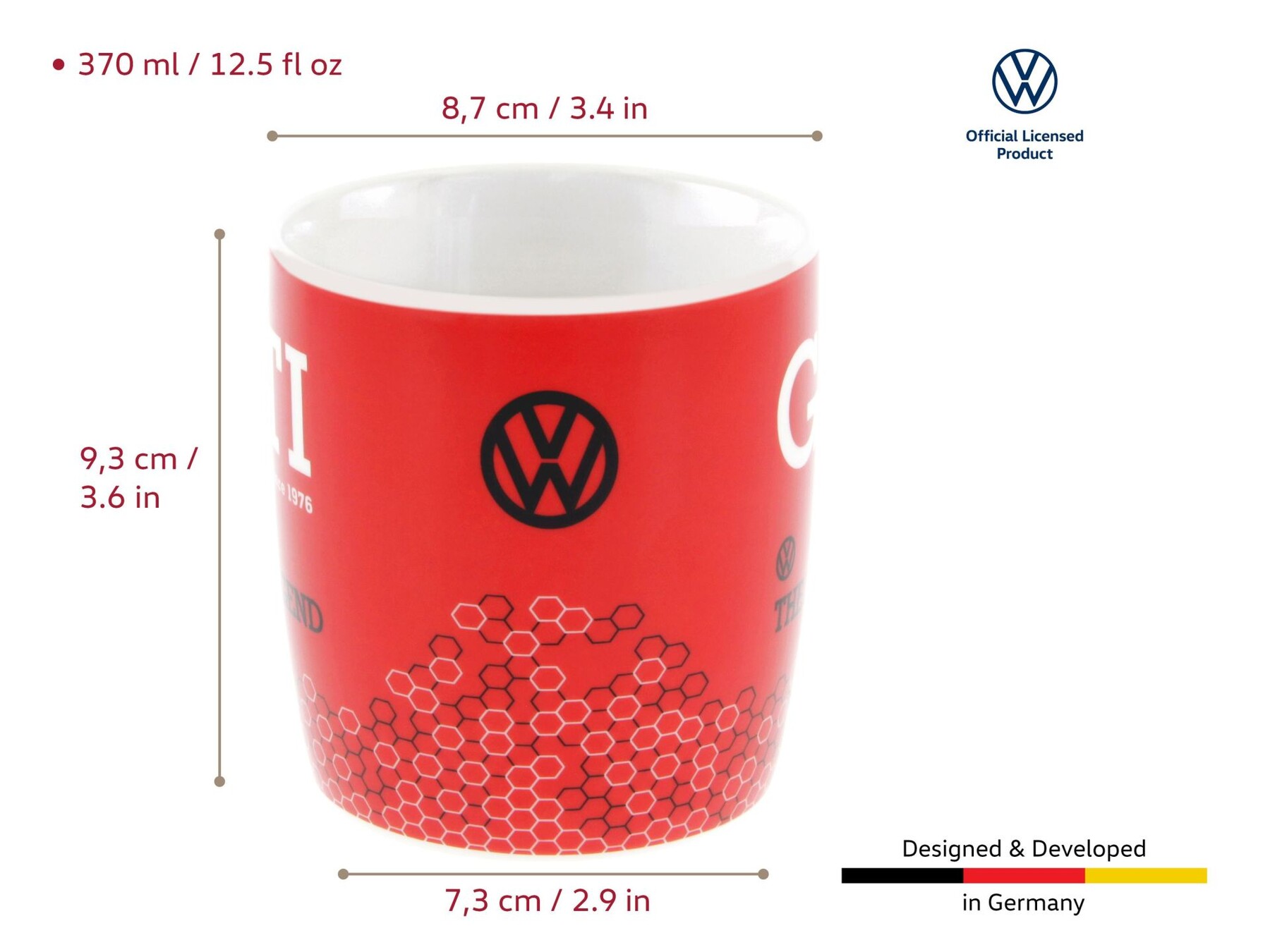 Volkswagen GTI Tasse 370ml, 1976/Rot