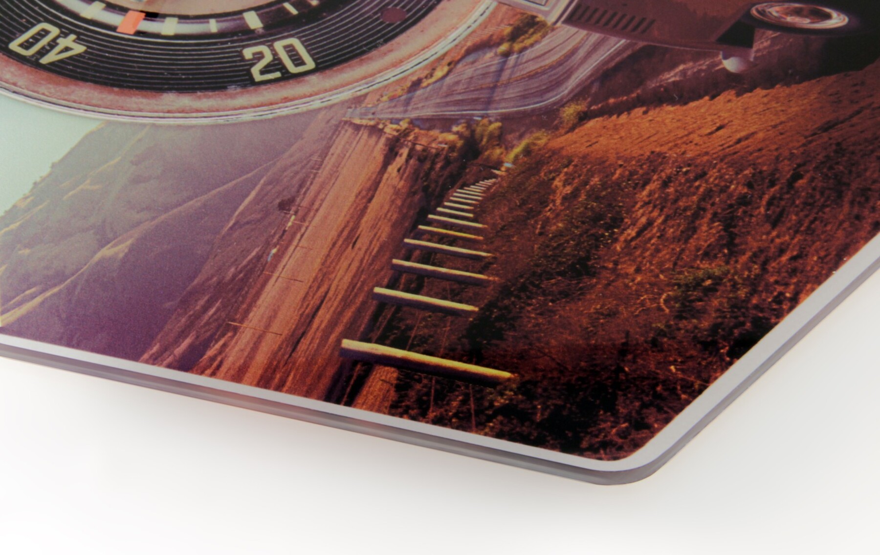 Volkswagen T1 Bulli Wanduhr aus Acryglas, Highway 1