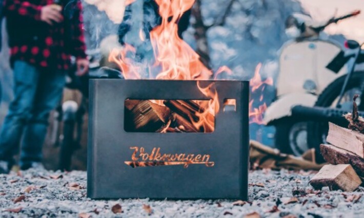 Volkswagen Bulli Getränkekiste / Feuerkorb / Grill / Sessel
