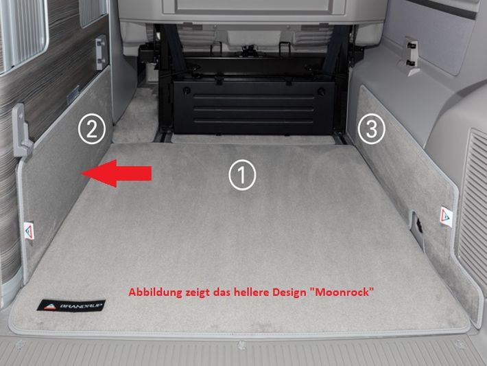BRANDRUP® Schutzmatte für Schrank Heckladeraum für T5/T6 California Ocean/Coast