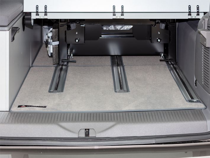 BRANDRUP® Veloursteppich Heckladeraum für T6.1 California Beach mit 2er-Bank