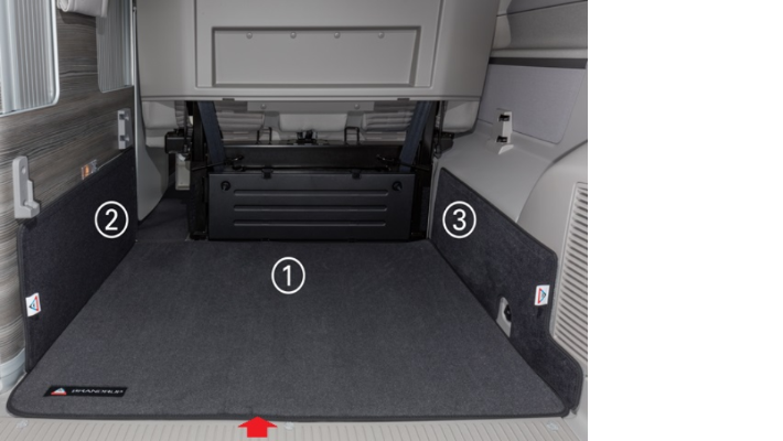 BRANDRUP® Veloursteppich für Heckladeraum für T5/T6