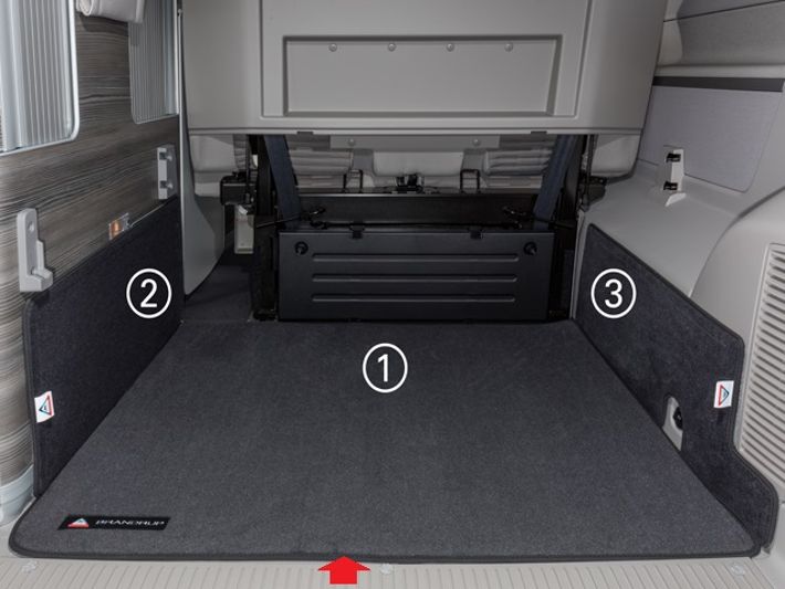 BRANDRUP® Veloursteppich für Heckladeraum für T5/T6