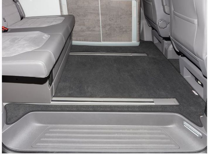 BRANDRUP® Veloursteppich für Fahrgastraum, 2 Bodenschienen für T6.1 California