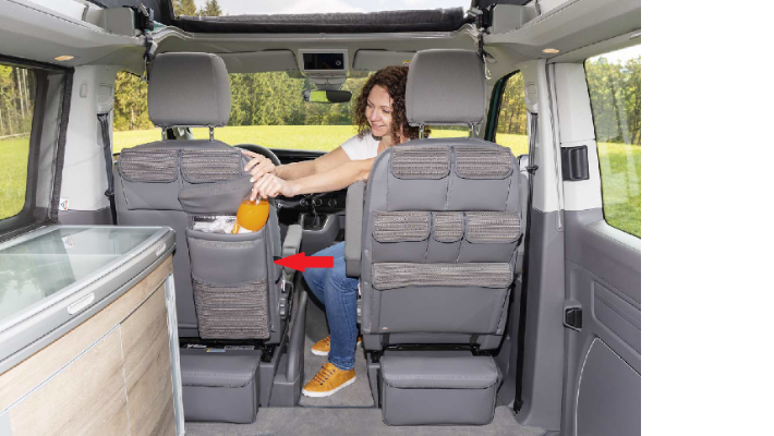BRANDRUP UTILITY für Fahrersitz mit Multibox Maxi für T6.1 California Coast