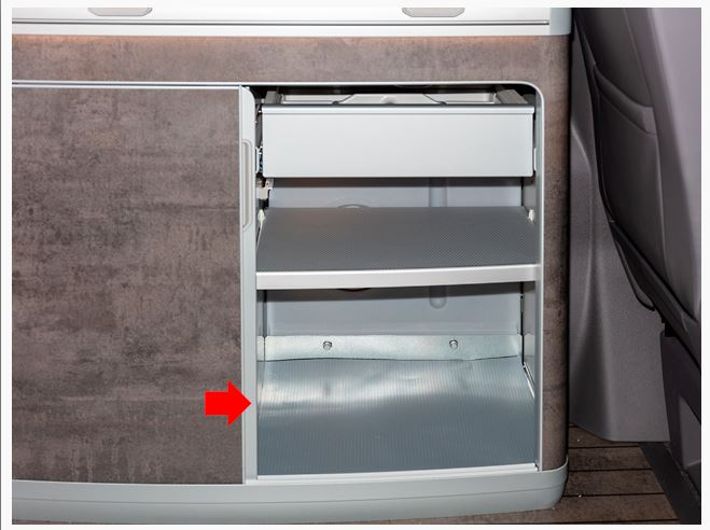 BRANDRUP® Antirutschmatte für Schrankfach unten rechts im T5/T6/T6.1 California