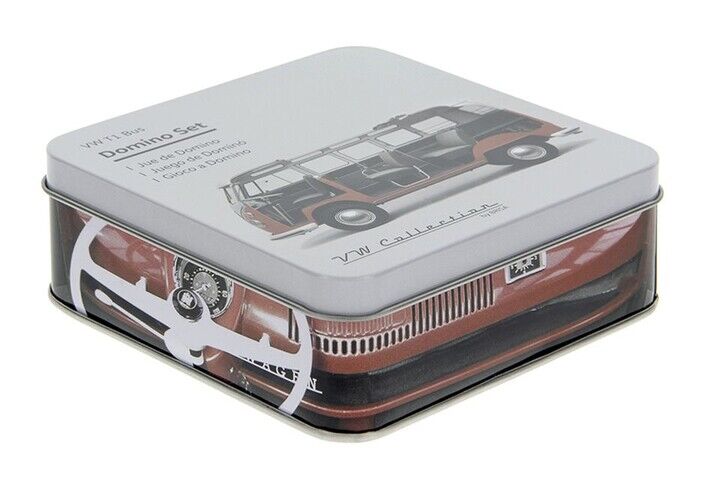 Volkswagen Bulli Domino-Set in Metalldose
