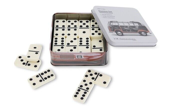 Volkswagen Bulli Domino-Set in Metalldose