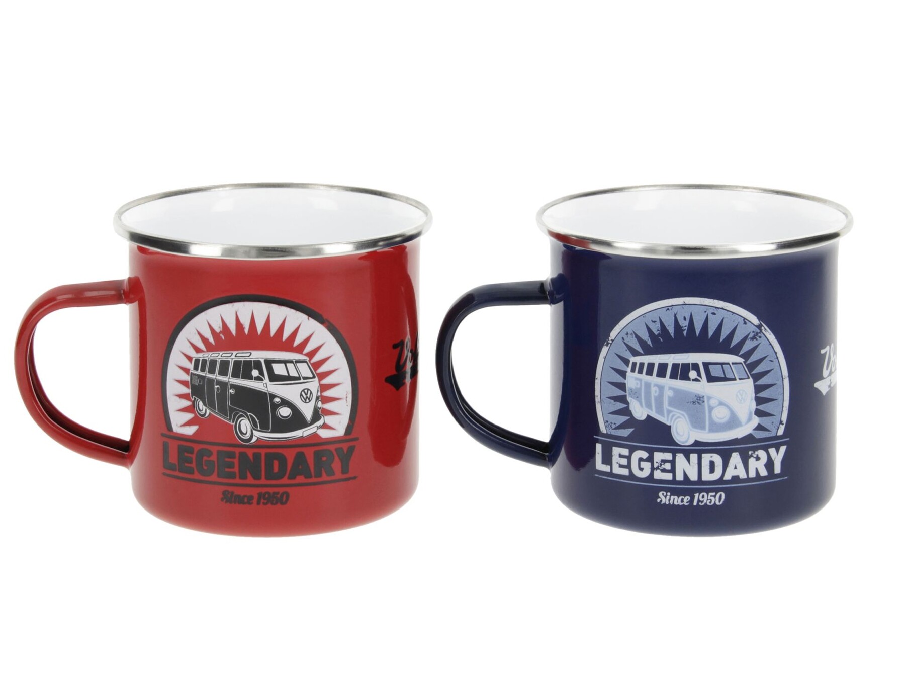 Volkswagen Bulli Emaillebecher-Set