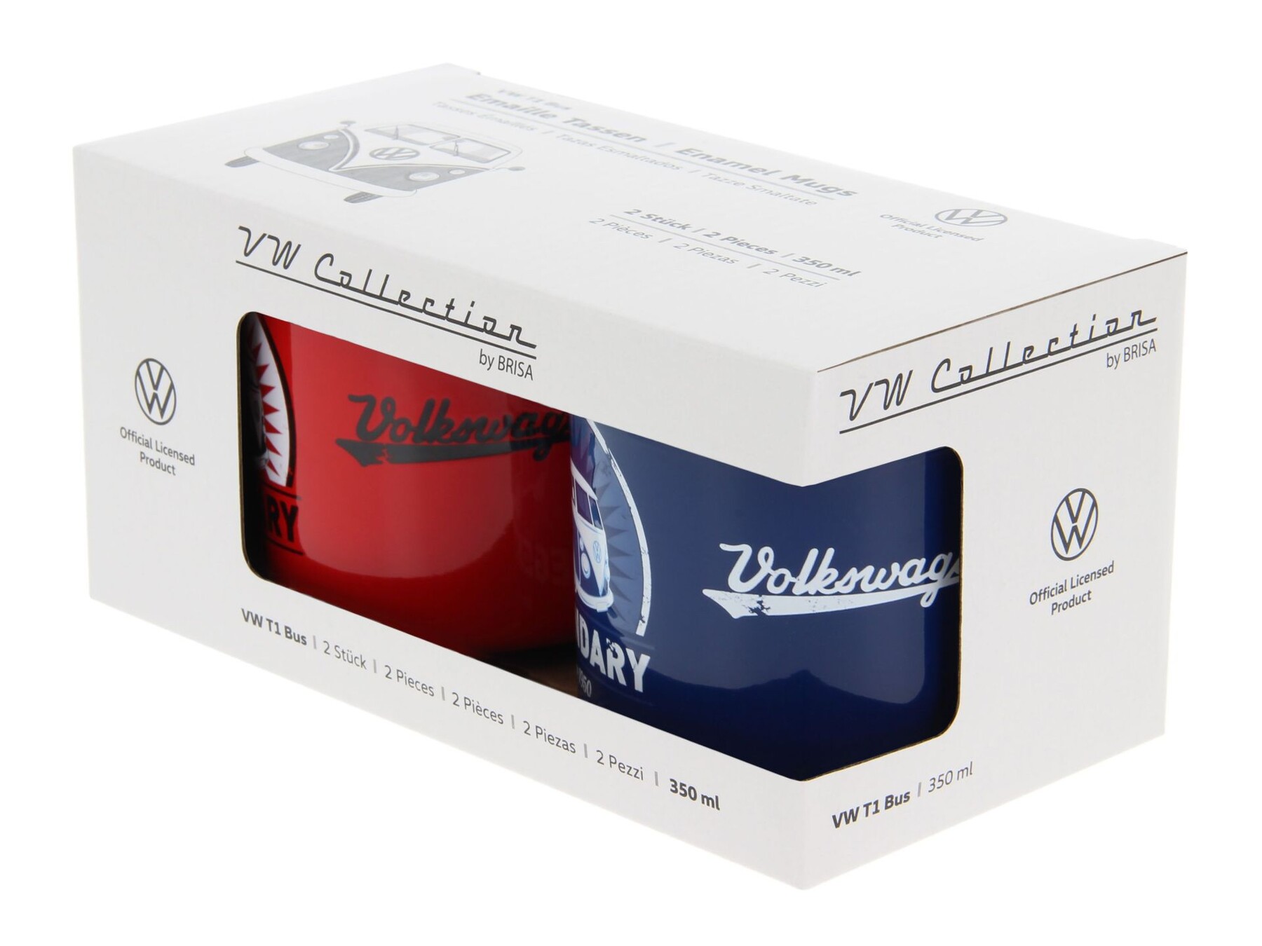 Volkswagen Bulli Emaillebecher-Set