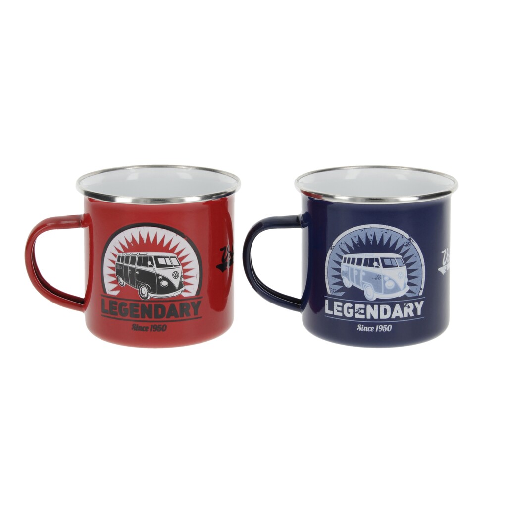 Volkswagen Bulli Emaillebecher-Set