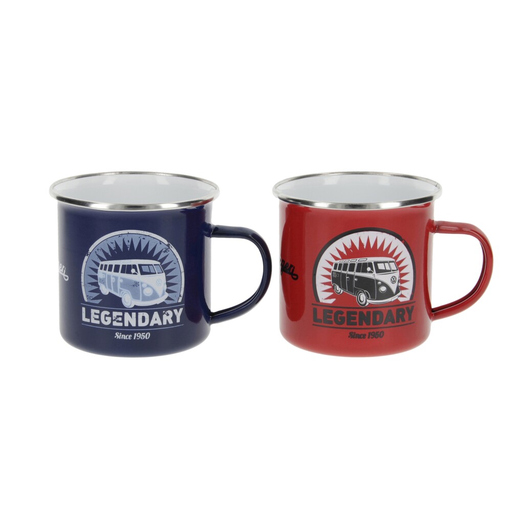 Volkswagen Bulli Emaillebecher-Set