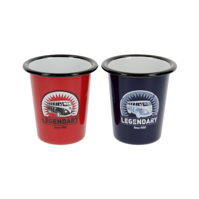 Volkswagen Bulli Emaillebecher 2er-Set