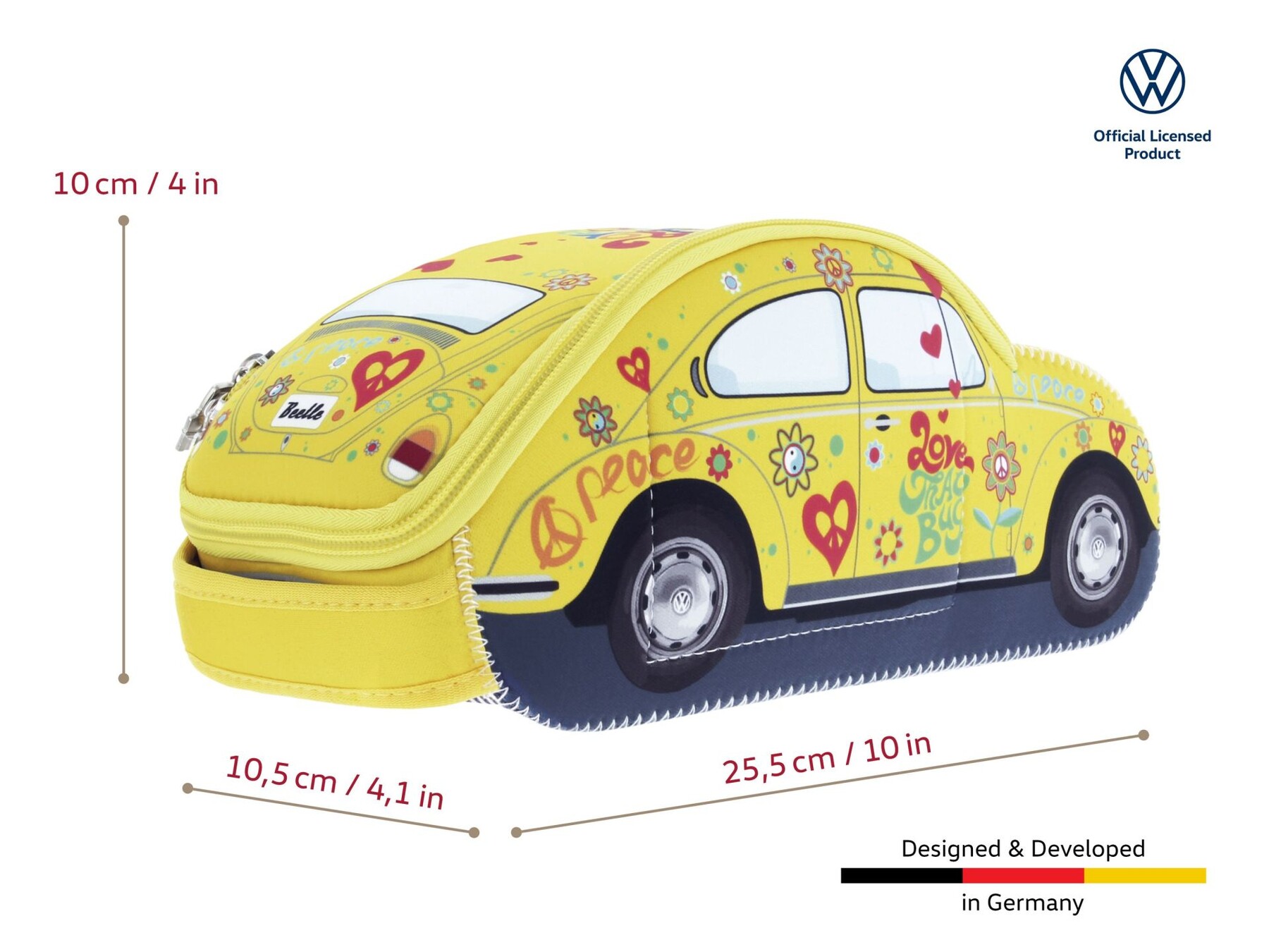 Volkswagen Käfer Neoprenmäppchen klein, Flower