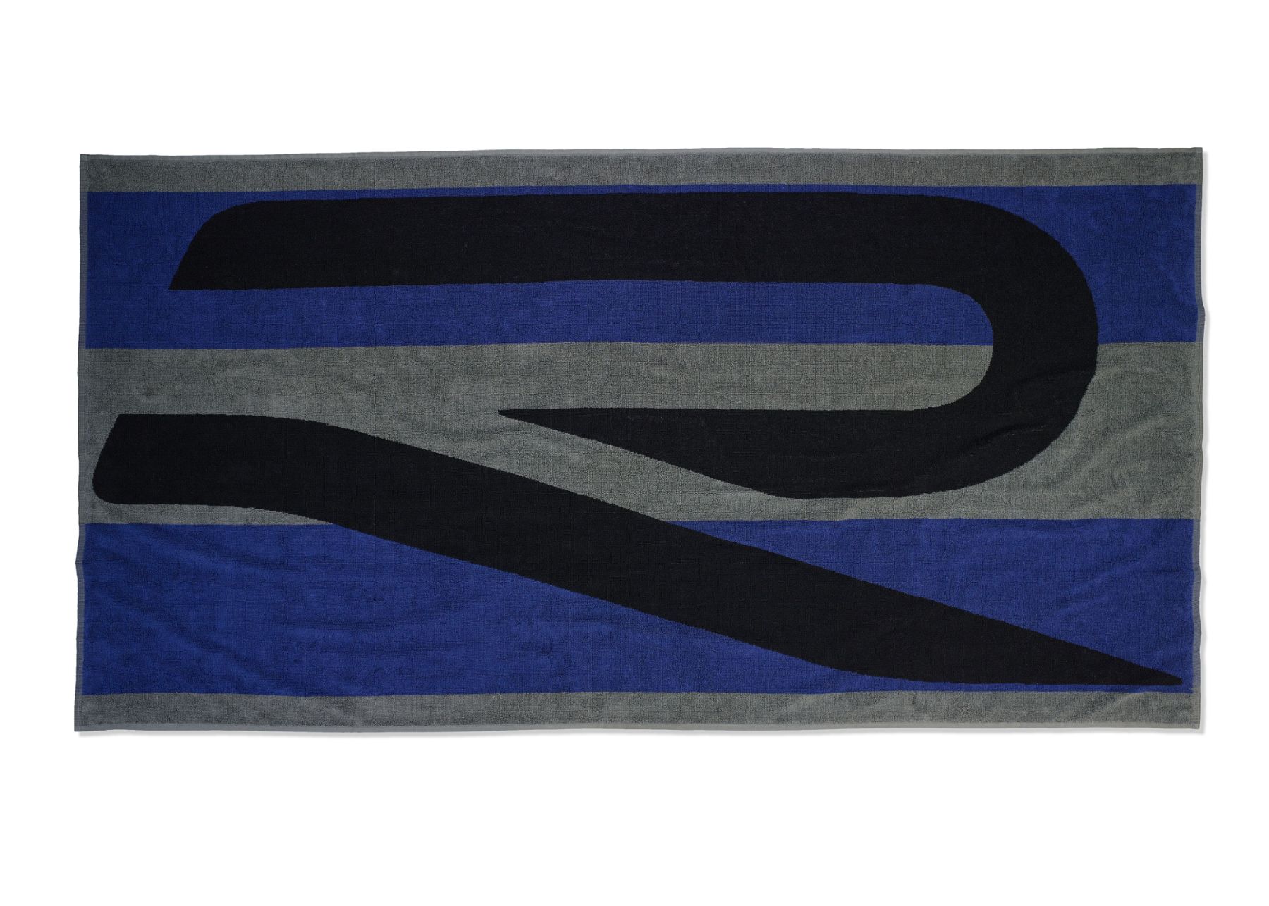 Volkswagen Badetuch, "R", blau/schwarz/grau