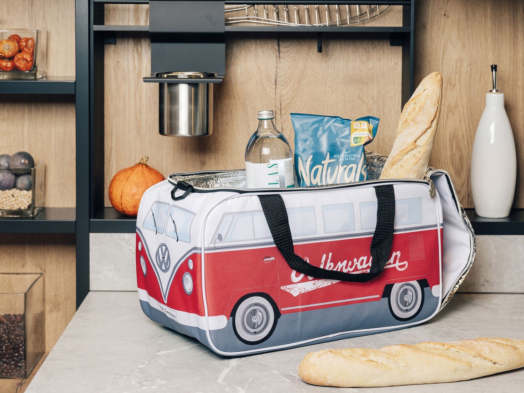 Volkswagen T1 Bus Kühltasche, 25l, Weiß/Rot