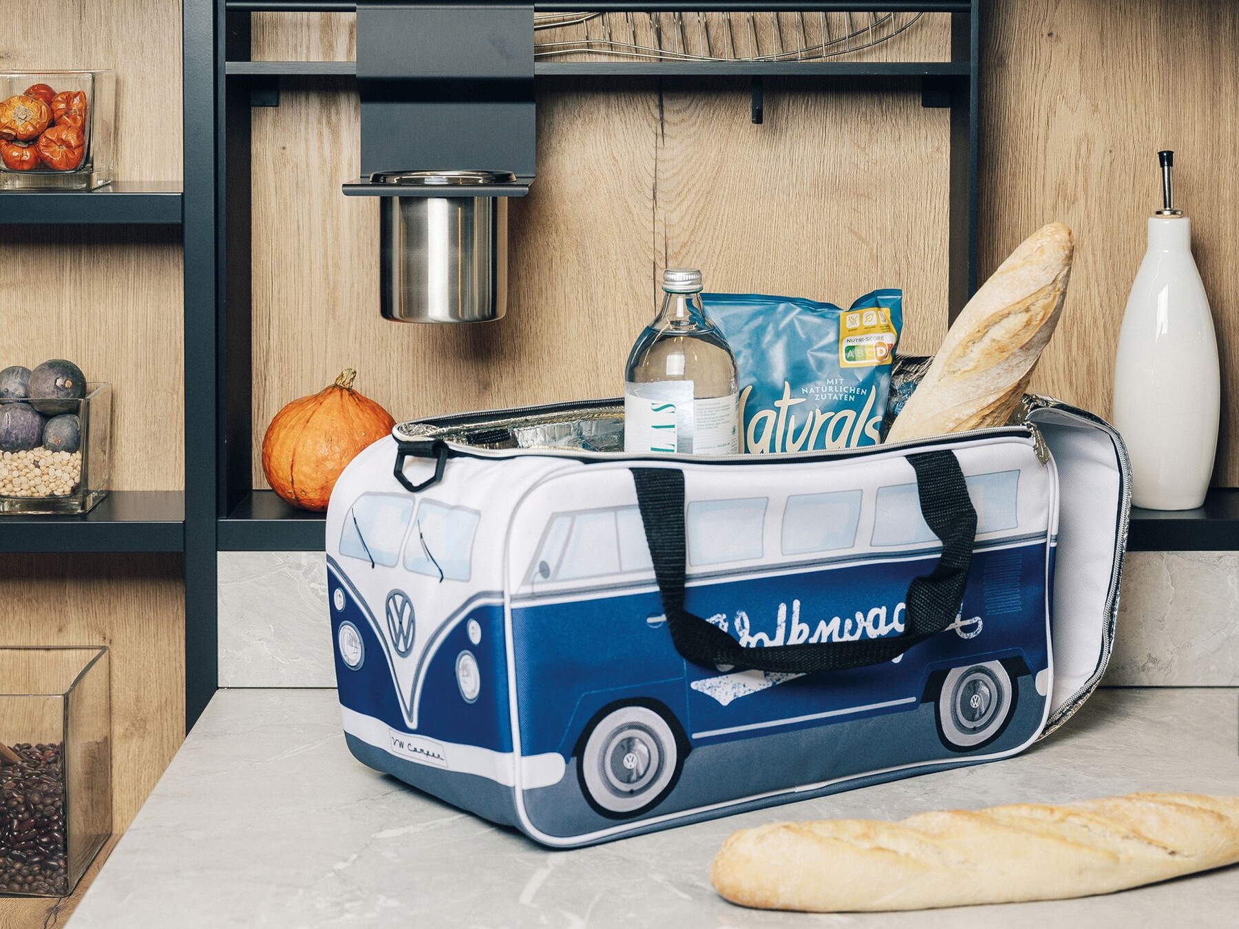 Volkswagen T1 Bus Kühltasche, 25l, Weiß/Blau