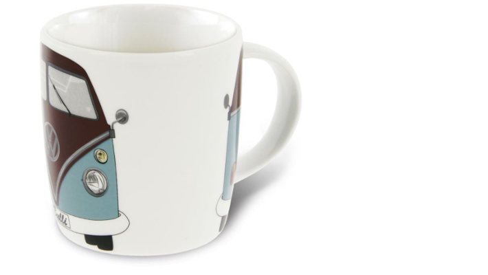 Volkswagen T1 Bus Kaffeetasse Geschenkbox Petrol/Braun