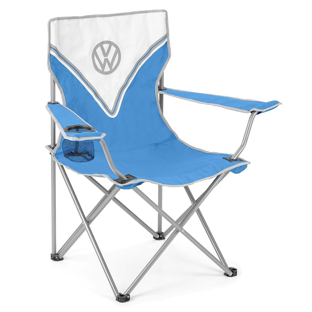 Volkswagen T1 Bus faltbarer Campingstuhl mit Tragetasche - Blau