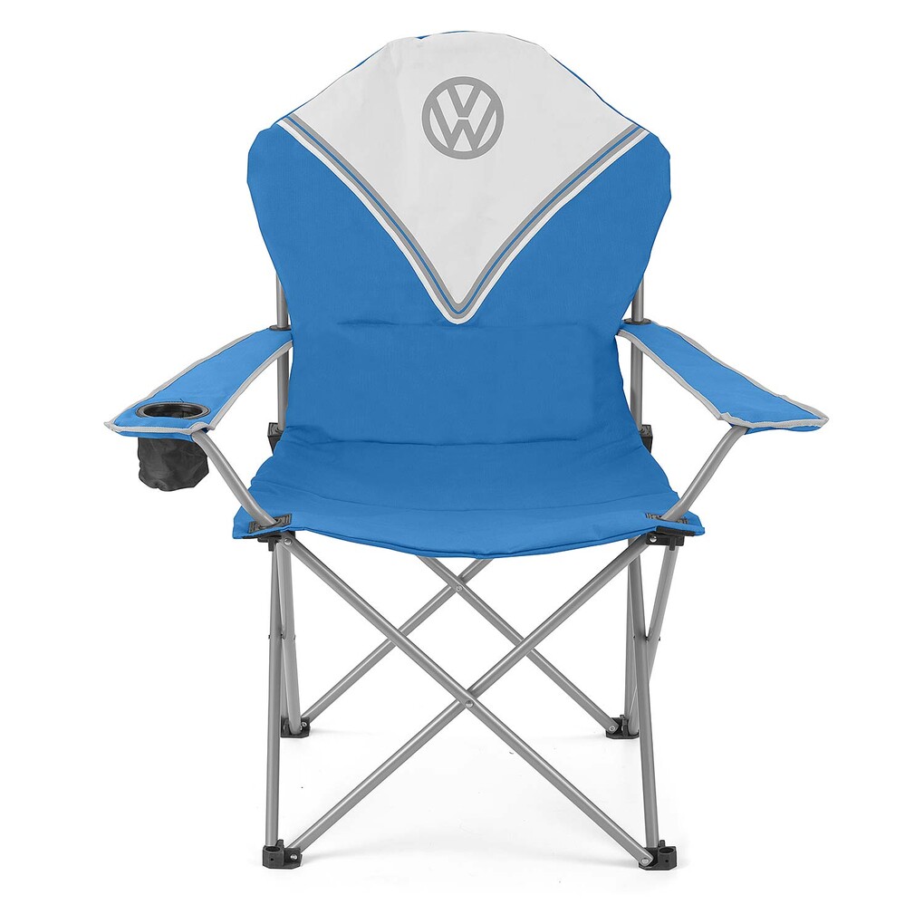 Volkswagen T1 Bus faltbarer Campingstuhl Deluxe mit Tragetasche - Blau