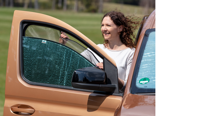 BRANDRUP® Moskitonetz für Fahrer-/Beifahrerfenster für Caddy 5/Caddy California