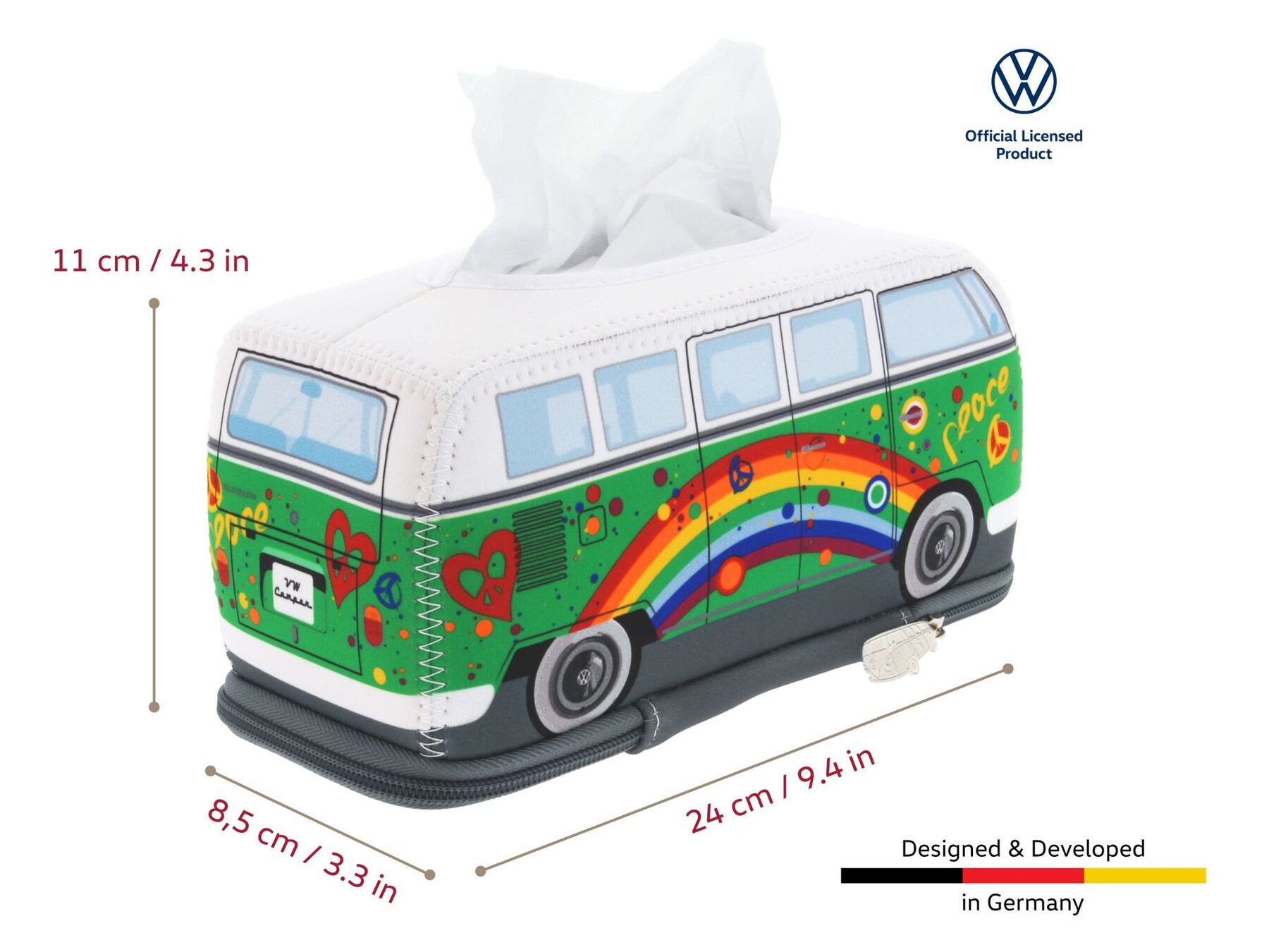 Volkswagen T1 Bus Kosmetiktuchspender 'Peace'