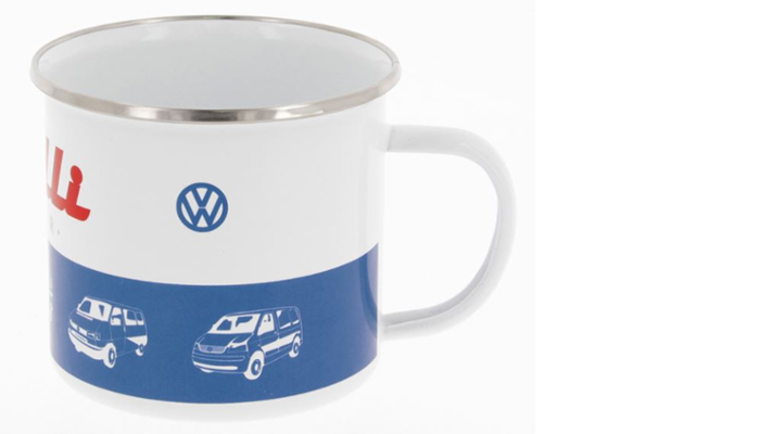Volkswagen Bus Emaille Tasse 'Bulli Driver'
