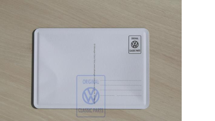 Volkswagen Classic Parts Blechpostkarte "Im Golf seht ihr mich wieder"