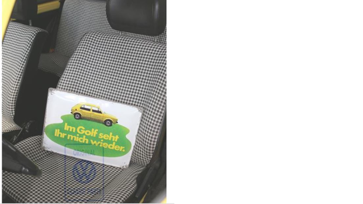 Volkswagen Classic Parts Blechschild "Im Golf seht ihr mich wieder"