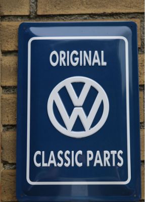Volkswagen Classic Parts Blechschild "Original Classic Parts"