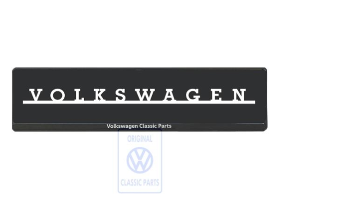 Volkswagen Classic Parts Showkennzeichen Volkswagen