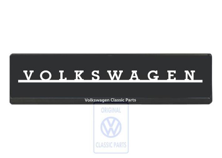 Volkswagen Classic Parts Showkennzeichen Volkswagen