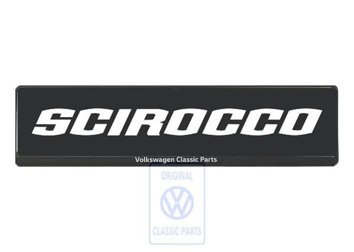 Volkswagen Classic Parts Showkennzeichen Scirocco