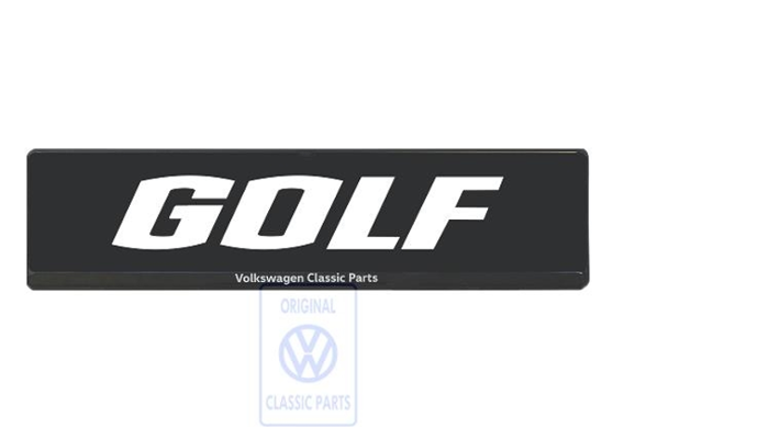 Volkswagen Classic Parts Showkennzeichen Golf