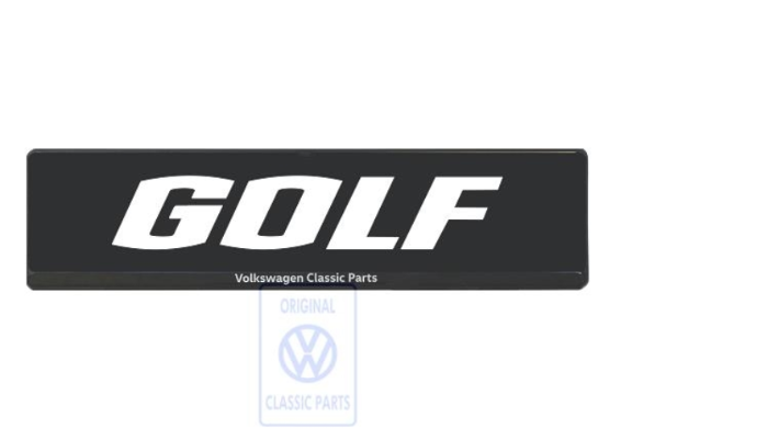 Volkswagen Classic Parts Showkennzeichen Golf